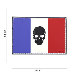 Emblemă 3D PVC Franța Skull - Afirmă-ți Prezența Tactică