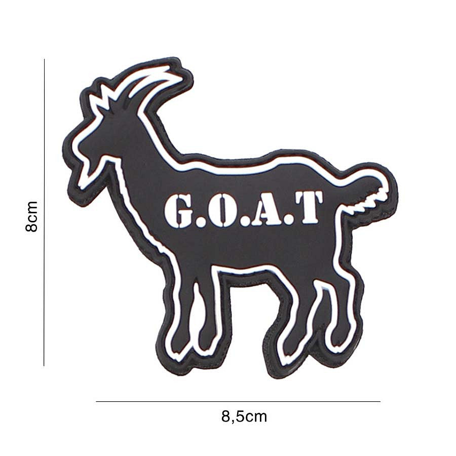 Emblema 3D PVC G.O.A.T. Negru - Afirmă-ți Suprematia