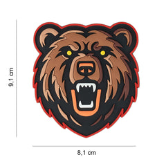 Emblema 3D PVC Grizzly beer - Semn Distincție Tactică Rapidă