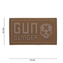 Emblema 3D PVC Gun Slinger Skull Coyote - Afirmă-ți Atitudinea Tactică