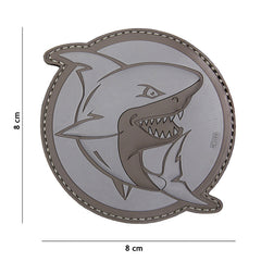 Emblema 3D PVC Haai Atacator Gri - Afirmă-ți Pregătirea