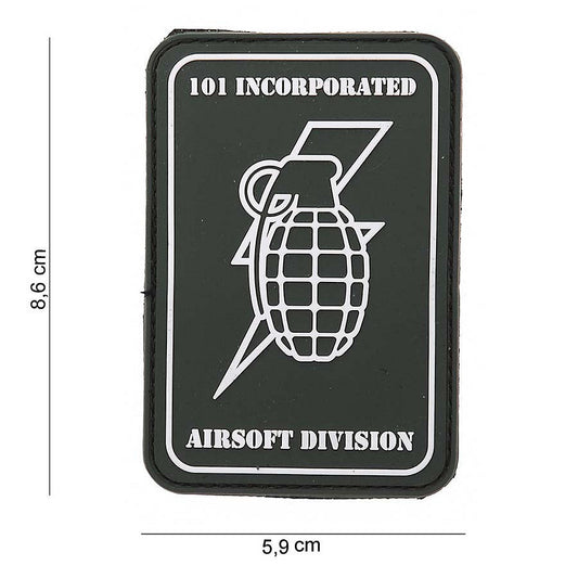 Emblema 3D PVC Handgrenade Verde 101 INC - Impact Vizual Asigurat