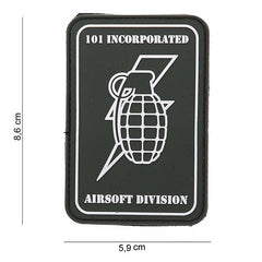 Emblema 3D PVC Handgrenade Verde 101 INC - Impact Vizual Asigurat