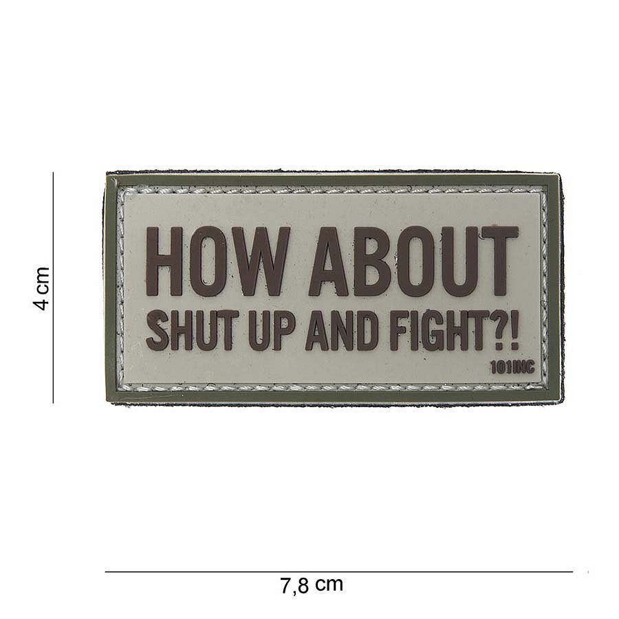 Emblema 3D PVC How about beige #10079 - Identitate Tactică Durabilă