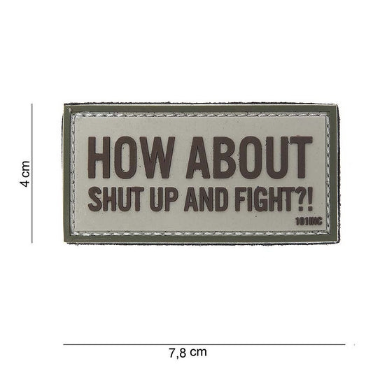 Emblema 3D PVC How about beige #10079 - Identitate Tactică Durabilă