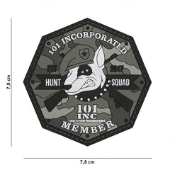 Emblema 3D PVC Hunt Squad Gri 101 INC - Identitate Tactică Impecabilă