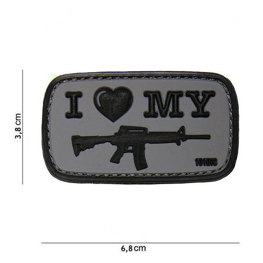 Emblema 3D PVC I Love my M4 Negru - Personalizare Cu Atitudine