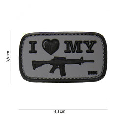 Emblema 3D PVC I Love my M4 Negru - Personalizare Cu Atitudine