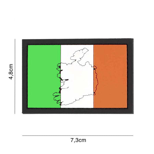 Emblema 3D PVC Ierland cu Contur - Personalizare Tactică Autentică
