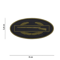 Emblema 3D PVC Infanterie Verde/Negru - Identitate Tactică Clară
