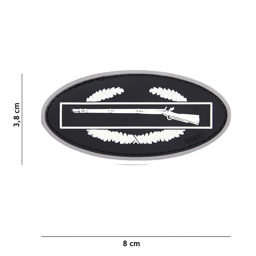 Emblema 3D PVC Infantry Alb - Afirmă-ți Identitatea Tactică