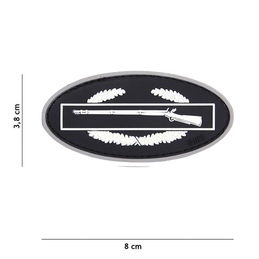 Emblema 3D PVC Infantry Alb - Afirmă-ți Identitatea Tactică