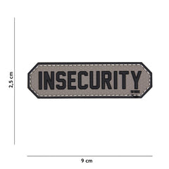 Emblema 3D PVC Insecurity Gri - Personalizare Tactică Durabilă