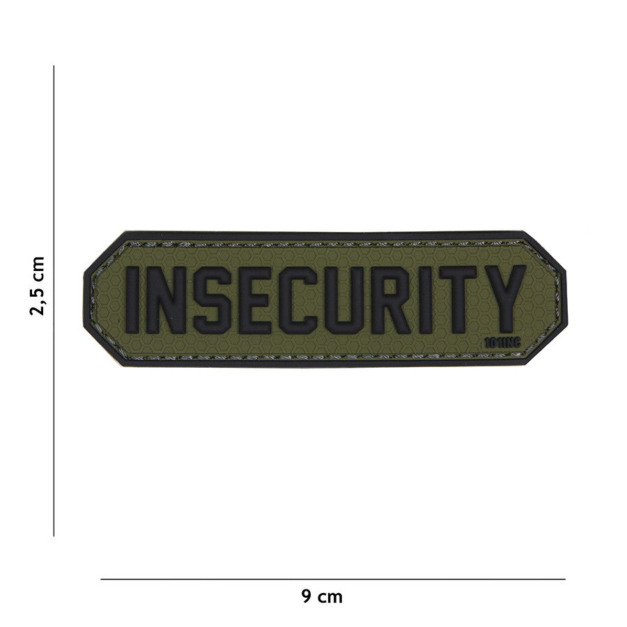 Emblemă 3D PVC Insecurity Verde - Afirmă-ți Atitudinea cu Stil