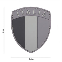 Emblema 3D PVC Italia Gri - Personalizare Tactică Distinctivă