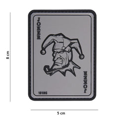 Emblema 3D PVC Joker Gri Tactical - Exprimă-ți Atitudinea Unică