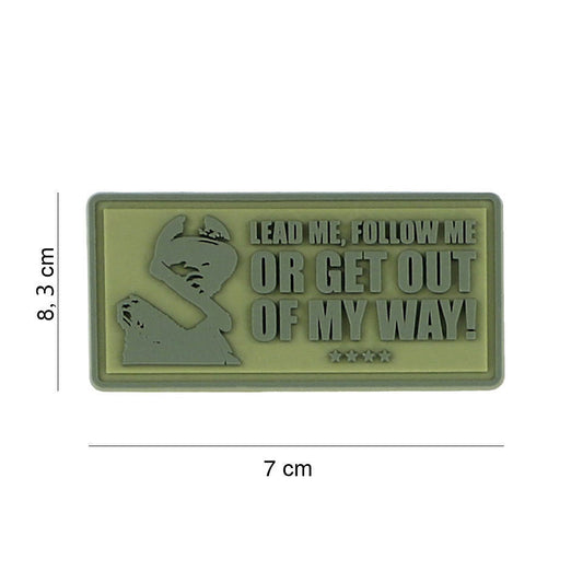 Emblema 3D PVC Lead me, follow me Verde - Declară-ți Poziția Clar