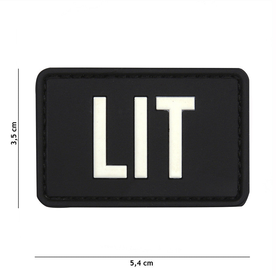 Emblema 3D PVC LIT #11136 Negru - Afirmație Tactică Durabilă