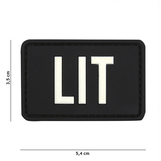 Emblema 3D PVC LIT #11136 Negru - Afirmație Tactică Durabilă