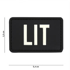Emblema 3D PVC LIT #11136 Negru - Afirmație Tactică Durabilă