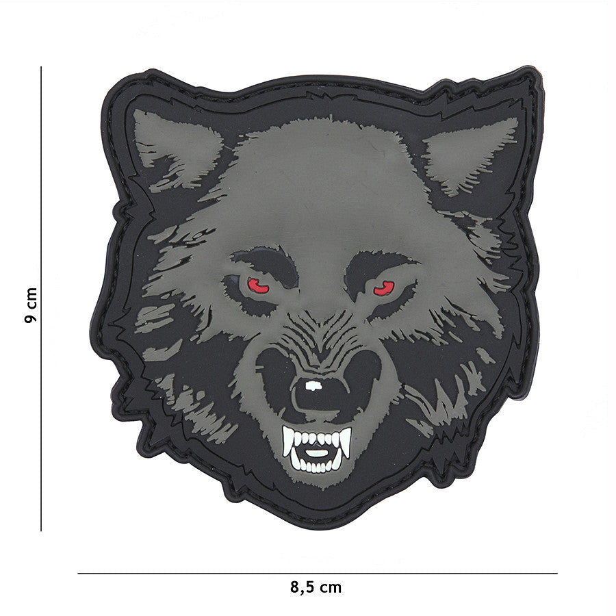 Emblema 3D PVC Lup Gri - Afirmă-ți Identitatea pe Teren
