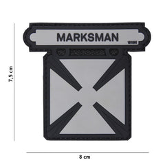Emblema 3D PVC Marksman Gri - Semnul Tău de Elită
