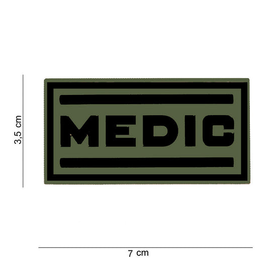 Emblema 3D PVC Medic Verde Tactical - Identificare Vitală în Misiune