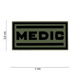 Emblema 3D PVC Medic Verde Tactical - Identificare Vitală în Misiune