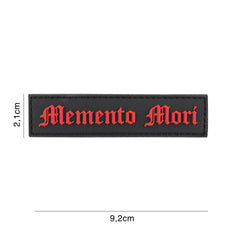 Emblema 3D PVC Memento Mori Negru/Roșu - Disciplină și Claritate Mentală