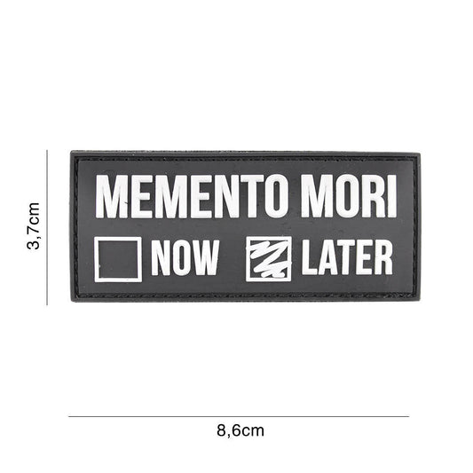 Emblema 3D PVC Memento Mori Negru - Simbolul Puterii Mentale