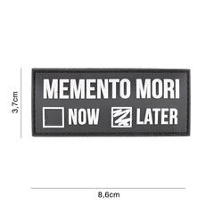 Emblema 3D PVC Memento Mori Negru - Simbolul Puterii Mentale