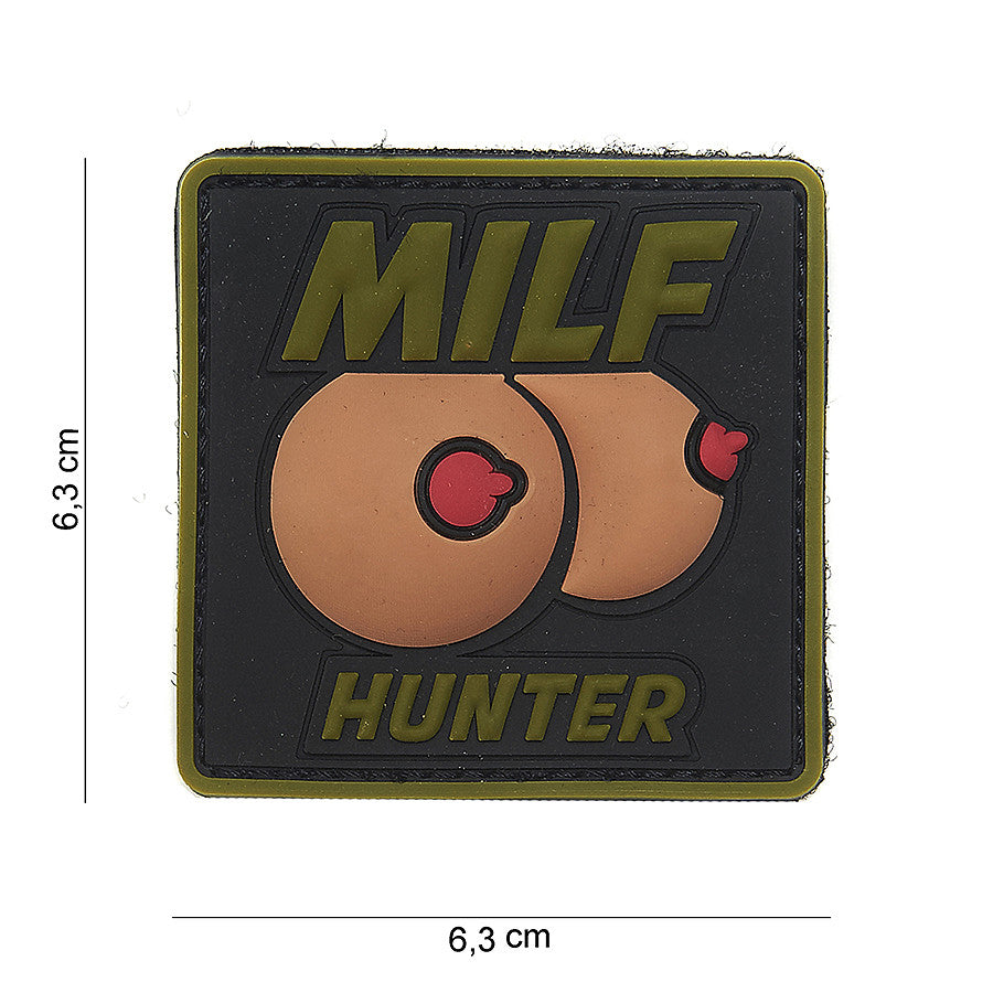 Emblema 3D PVC "Milf Hunter" Verde - Atitudine Ieșită din Tipar
