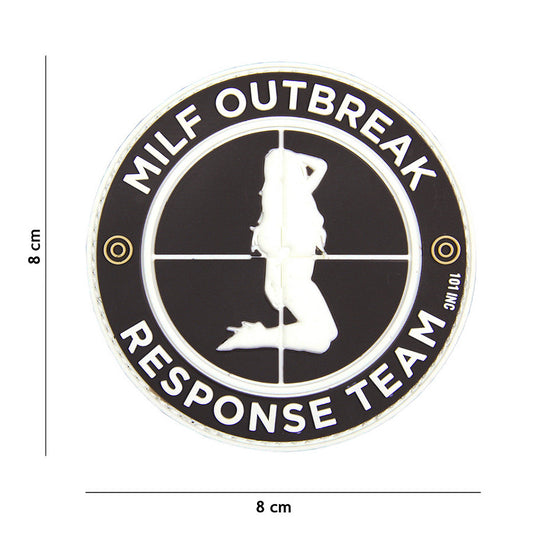 Emblema 3D PVC Milf Outbreak Negru - Atitudine Tactica Distinctă
