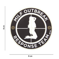 Emblema 3D PVC Milf Outbreak Negru - Atitudine Tactica Distinctă
