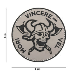 Emblemă 3D PVC Mori Vincere Vel Gri - Spirit de Neînvins