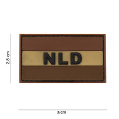 Emblema 3D PVC NLD Desert - Identificare Tactică Autentică