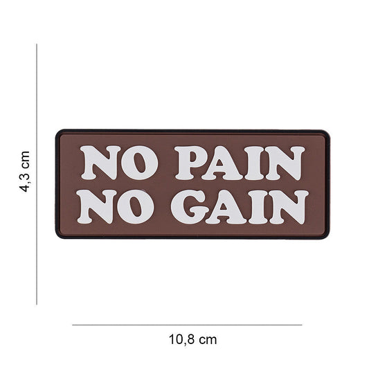 Emblema 3D PVC No Pain No Gain #10003 military-shop.ro - Afirmă-ți Mentalitatea de Învingător