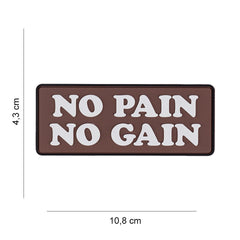 Emblema 3D PVC No Pain No Gain #10003 military-shop.ro - Afirmă-ți Mentalitatea de Învingător