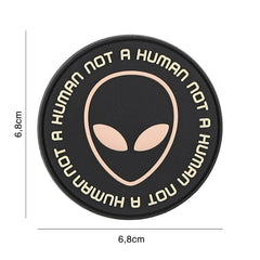 Emblema 3D PVC Not Human Negru/Roz - Afirmă-ți Identitatea Unică