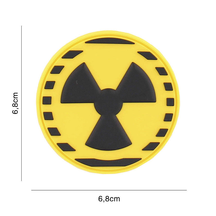 Emblema 3D PVC Nuclear geel #2114 - Mesaj Puternic, Aderență Maximă