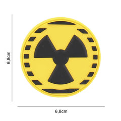 Emblema 3D PVC Nuclear geel #2114 - Mesaj Puternic, Aderență Maximă