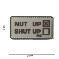 Emblema 3D PVC Nut up Beige - Gata de Acțiune
