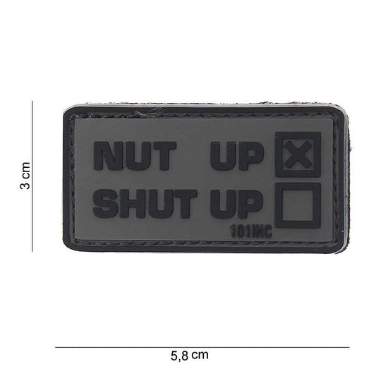 Emblema 3D PVC Nut up Grijs #10083 - Afirmă-ți Atitudinea Tactica