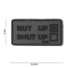Emblema 3D PVC Nut up Grijs #10083 - Afirmă-ți Atitudinea Tactica