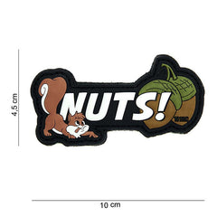 Emblema 3D PVC Nuts Alb - Personalizare Tactică Instant