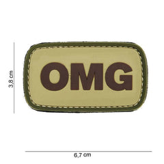 Emblema 3D PVC OMG #14010 Verde - Identitate Tactică Rapidă