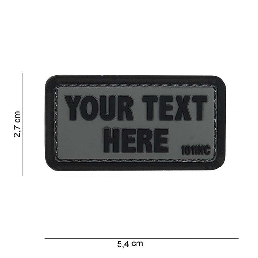 Emblema 3D PVC Personalizabil Gri/Negru Tactical - Exprimă-te Clar și Puternic