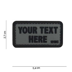 Emblema 3D PVC Personalizabil Gri/Negru Tactical - Exprimă-te Clar și Puternic
