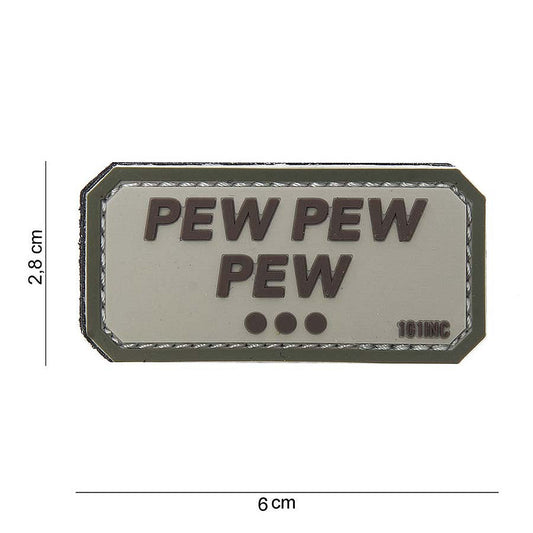 Emblema 3D PVC Pew pew pew Beige - Stil Unic și Umor Tactic