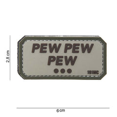 Emblema 3D PVC Pew pew pew Beige - Stil Unic și Umor Tactic